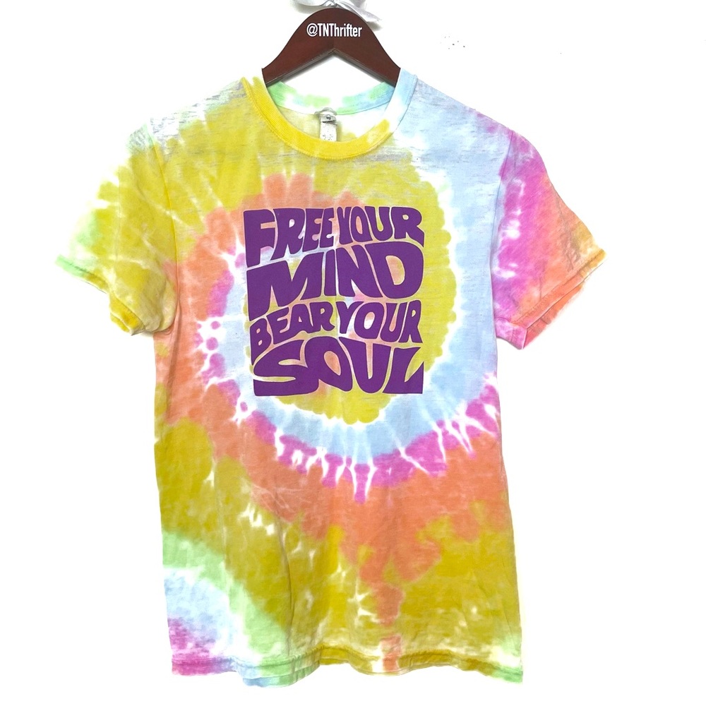 Shy Bear Brewing Pennsylvania Women’s Jerzees Tie Dye Multicolor Tee Shirt Small